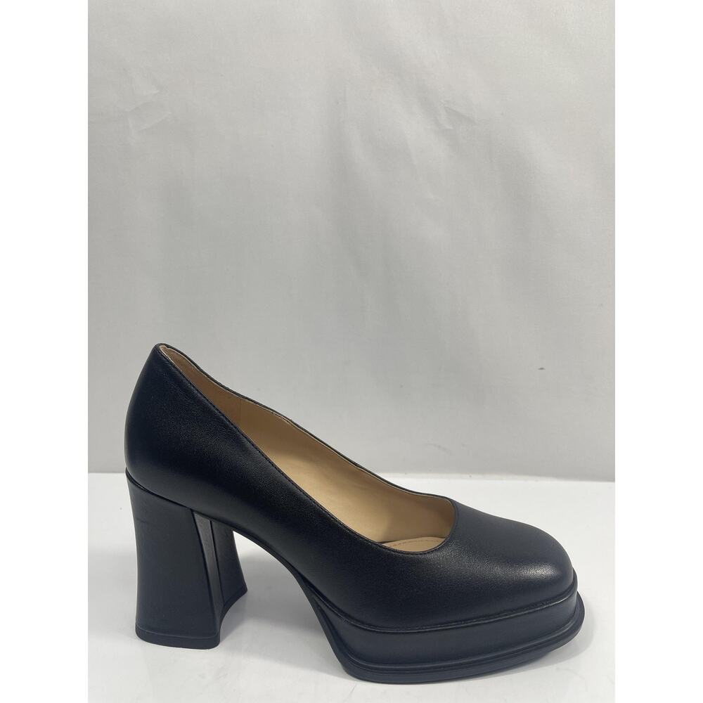 Coach Sculpt C Lth Pump Shoes Women's Size 7 Black Block Heel Pumps Dressy - Picture 8 of 15